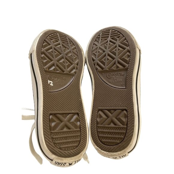 Converse All Star kids Size 12 Black  White Low Top Sneakers shoes - Picture 7 of 8